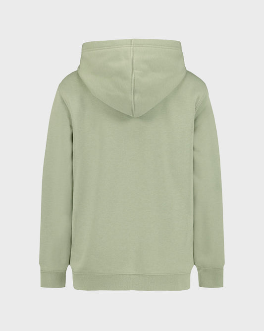 Light green hoodie on a white background