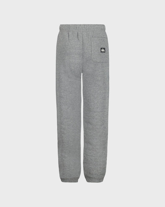 Gray sweatpants with a brand logo on a light gray background
