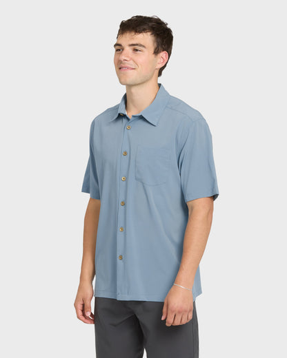 Chaser-Short-Sleeve-Woven-Shirt-Blue-Shadow-4