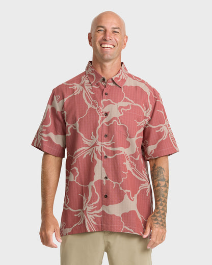 Waterman-Bay-Breeze-Short-Sleeve-Shirt-Marsala-1