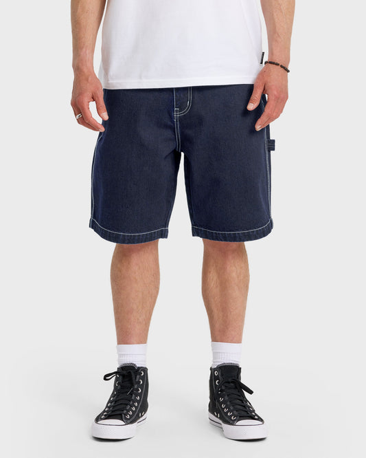 Carpenter-Baggy-21"-Denim-Shorts-Indigo-Rinse-1
