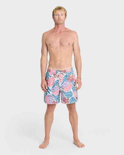 Mix-Volley-17"-Swim-Trunks-Blue-Coral-3