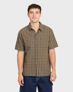 Young Guns Button-Up Short Sleeve Shirt - Major Brown