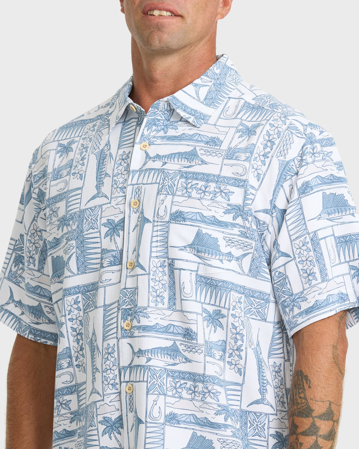 Waterman East Cape Short Sleeve Woven Shirt - White