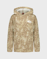 Camouflage hoodie with a logo on a white background
