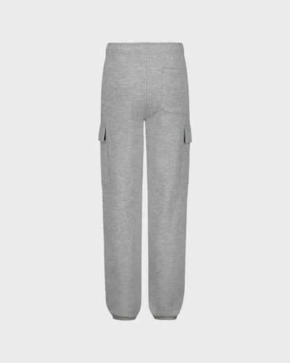 Gray sweatpants on a light gray background