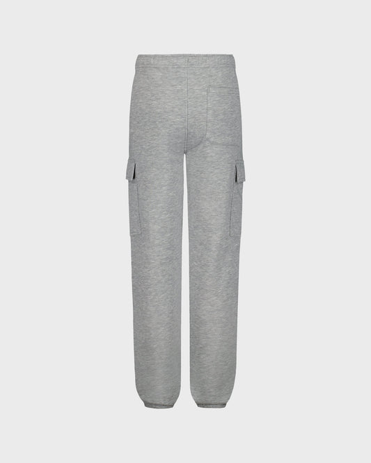 Gray sweatpants on a light gray background