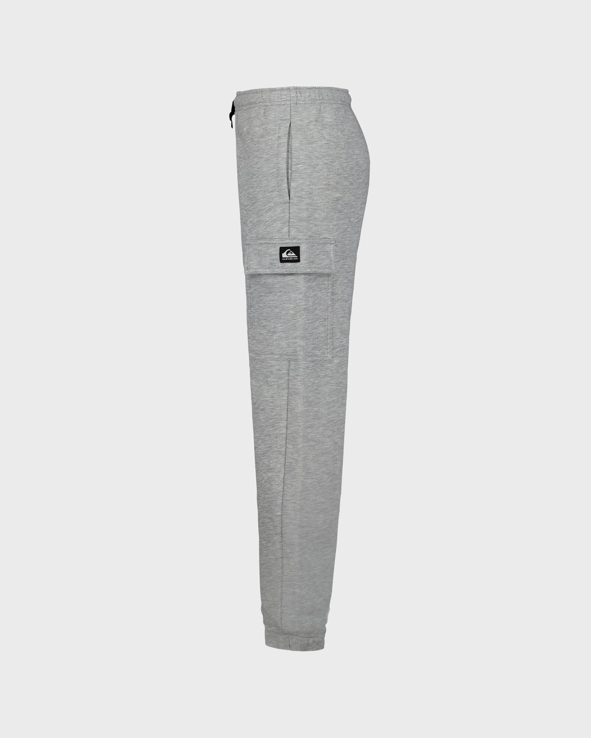 Gray sweatpants with a small logo on a light gray background