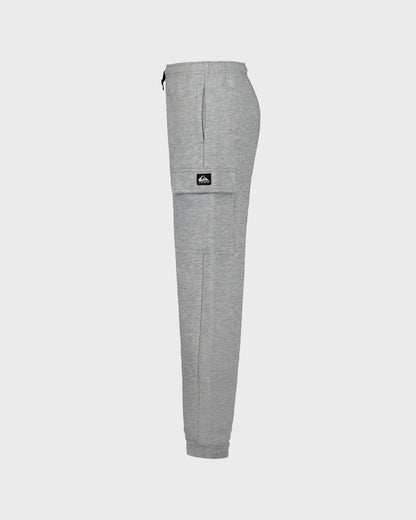 Gray sweatpants with a small logo on a light gray background