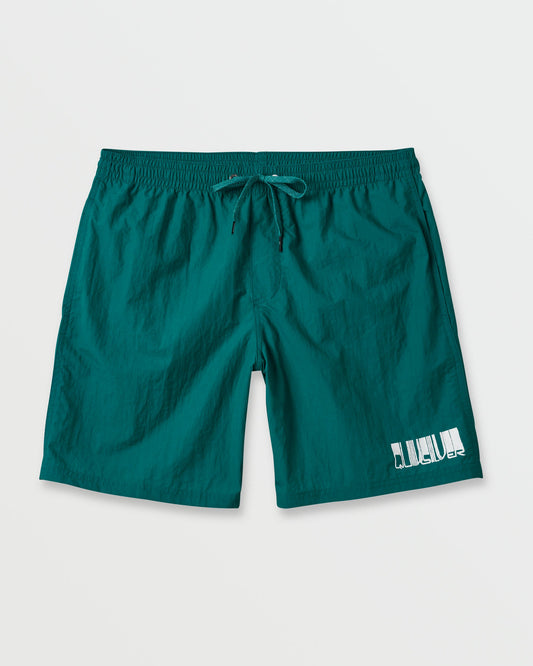 Nylon 18" Swim Trunks - Dk Teal - 1
