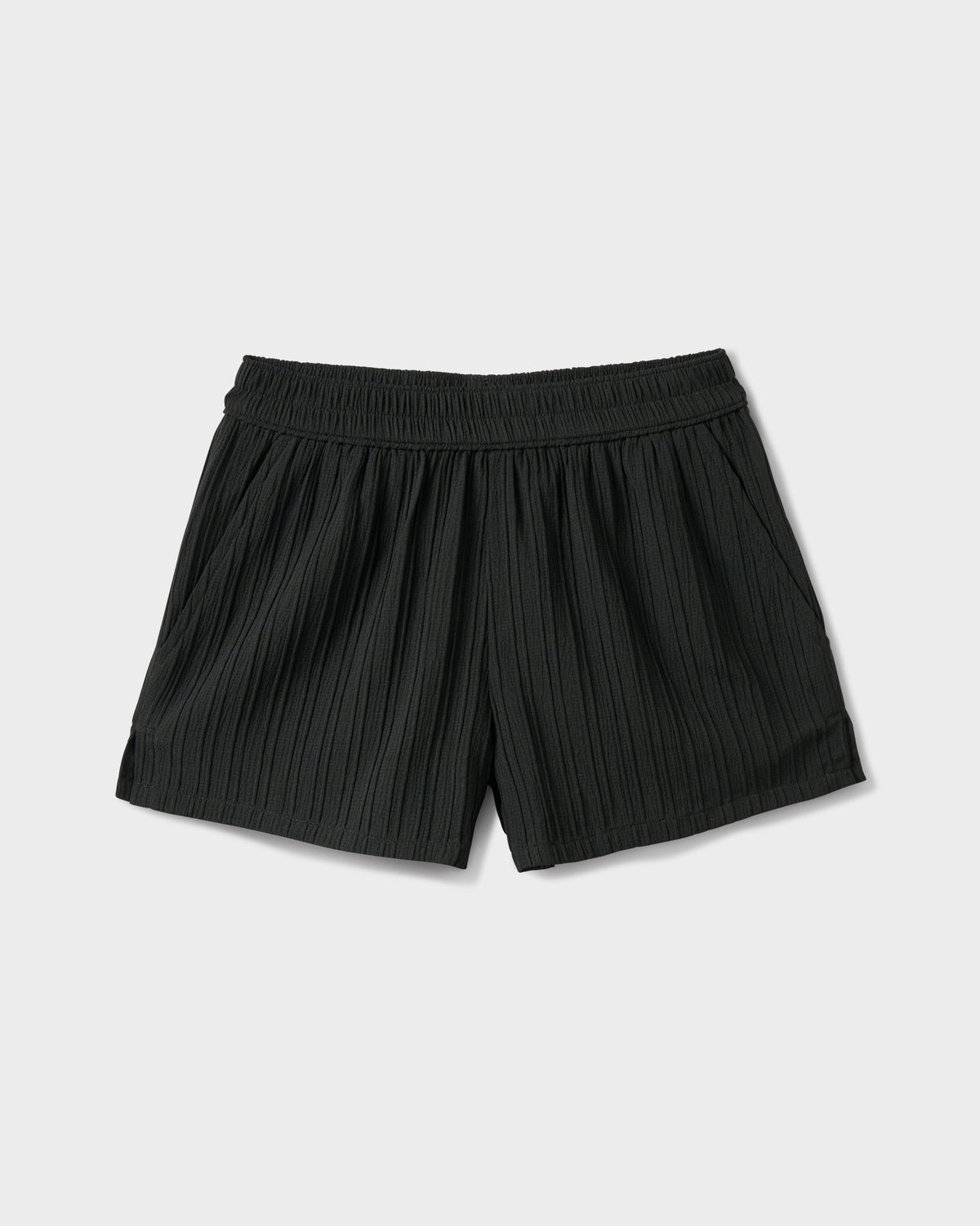 Barbados Solid Textured Elastic Waist Short