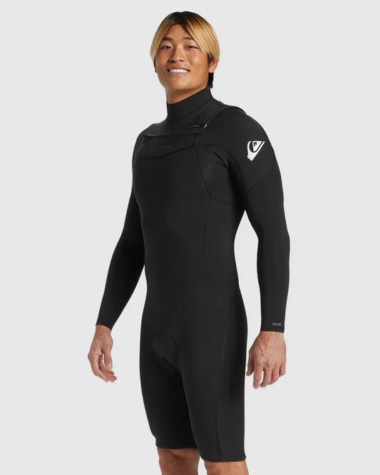2/2 Everyday Sessions Chest Zip Long Sleeve Spring Suit - Black